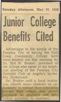 Junior College Benefits Cited