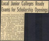 Local Junior Colleges Ready Exams For Scholarship Openings