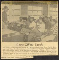 Game Officer Speaks