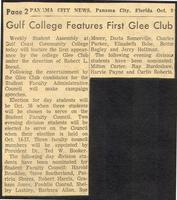 Gulf College Features First Glee Club