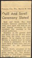 Quill And Scroll Ceremony Slated