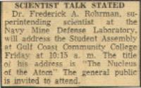 Scientist Talk Stated