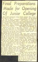 Final preparations made for opening of Junior College