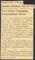 Two More Teaching Scholarships Given