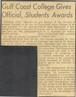 Gulf Coast College Gives Official, Students Awards