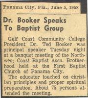 Dr. Booker Speaks To Baptist Group
