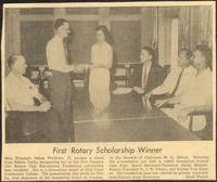 First Rotary Scholarship Winner